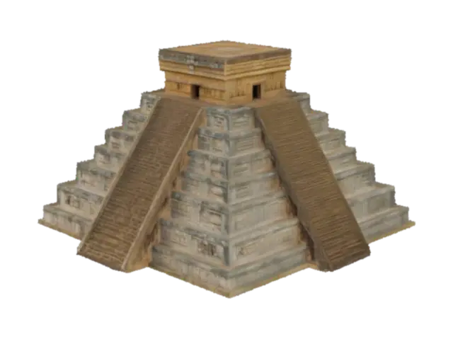 mayan pyramid - Aroundtheworld 3D model, vytvořený pomocí AI