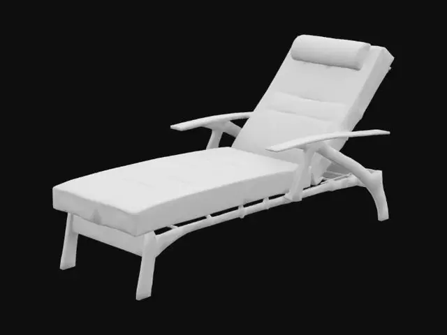 3D model for Striped Sun Lounger