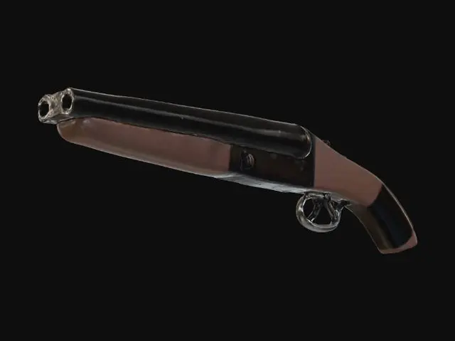 3D model for A double barrel sawn off Shotgun