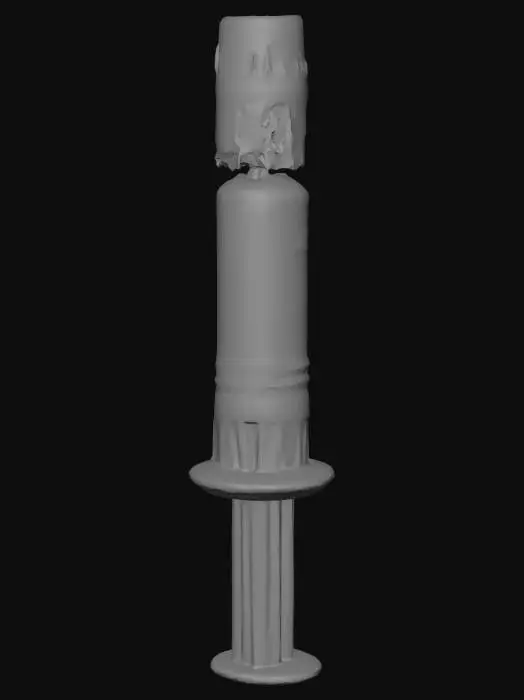 3D model for 1ml full Syringe with orange liquid
