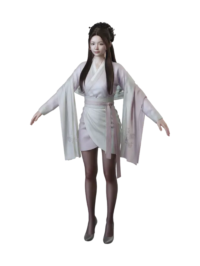 3D model for Silk in Soft Hues