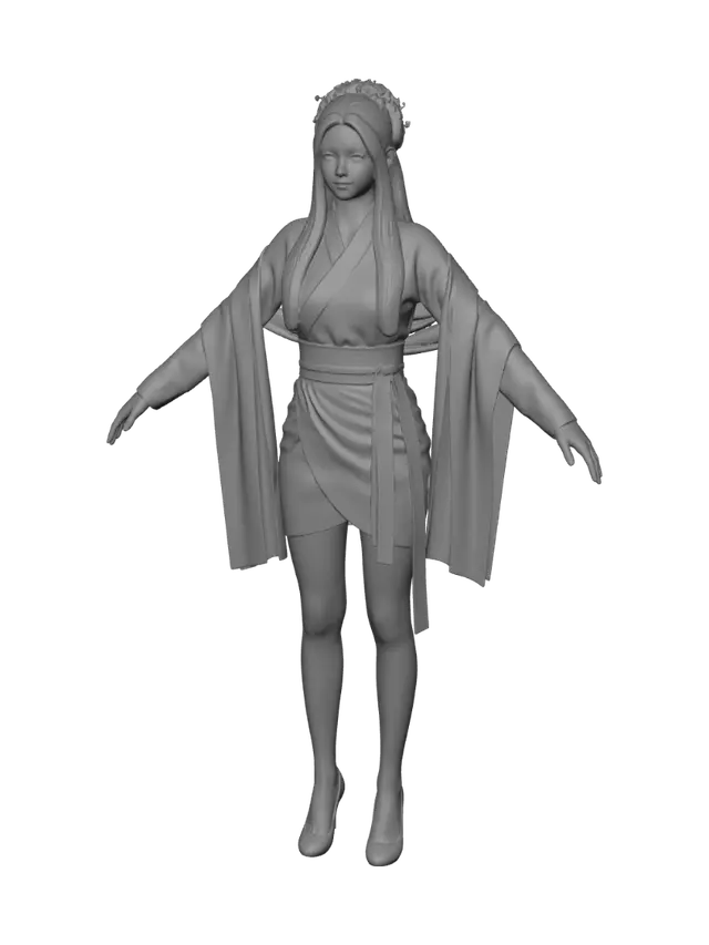 3D model for Silk in Soft Hues