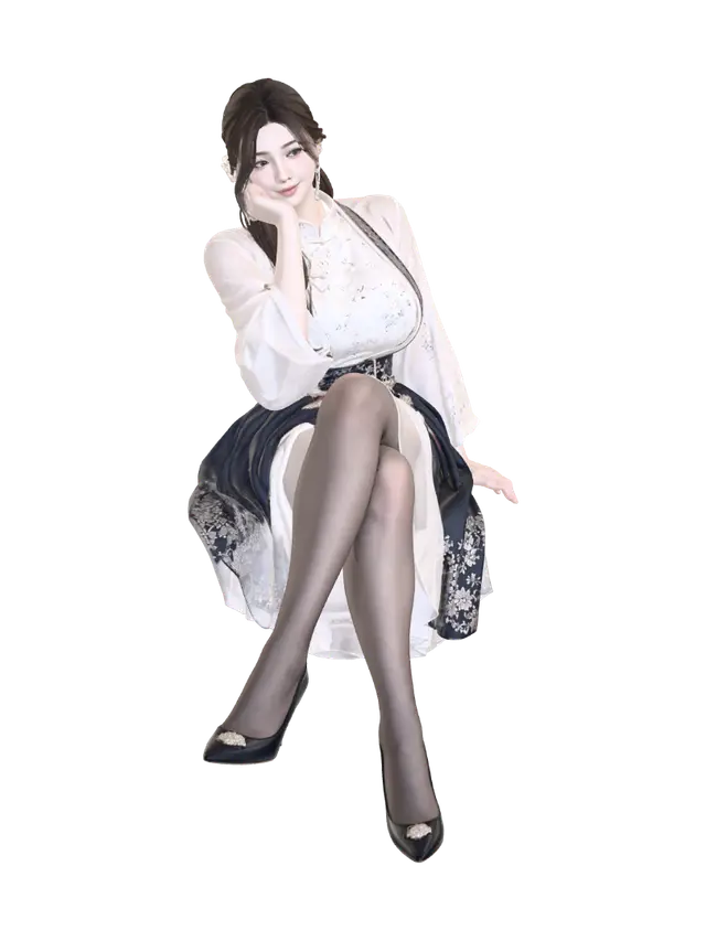 Ancient Korean clothing - Softlight 3D model, vytvořený pomocí AI