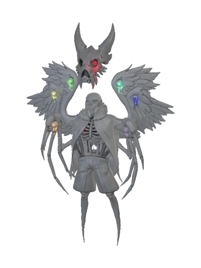 Judgment of the Seven Souls 3D model, vytvořený pomocí AI