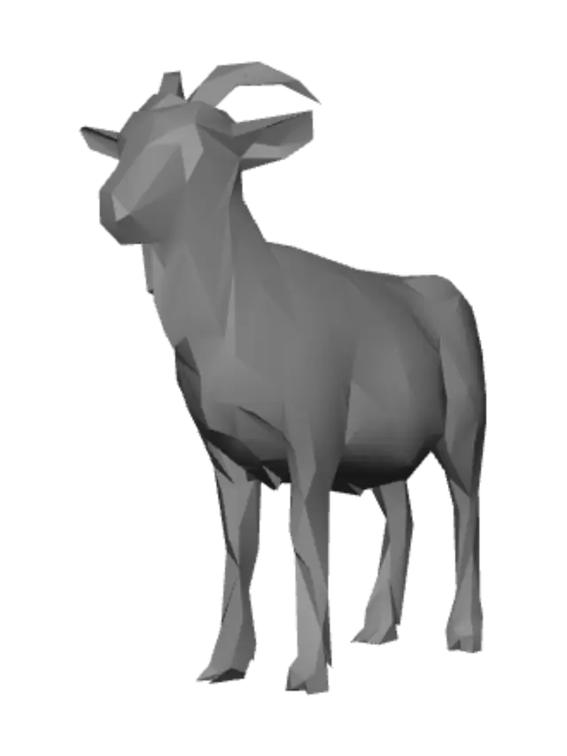 3D model for A fairly normal goat