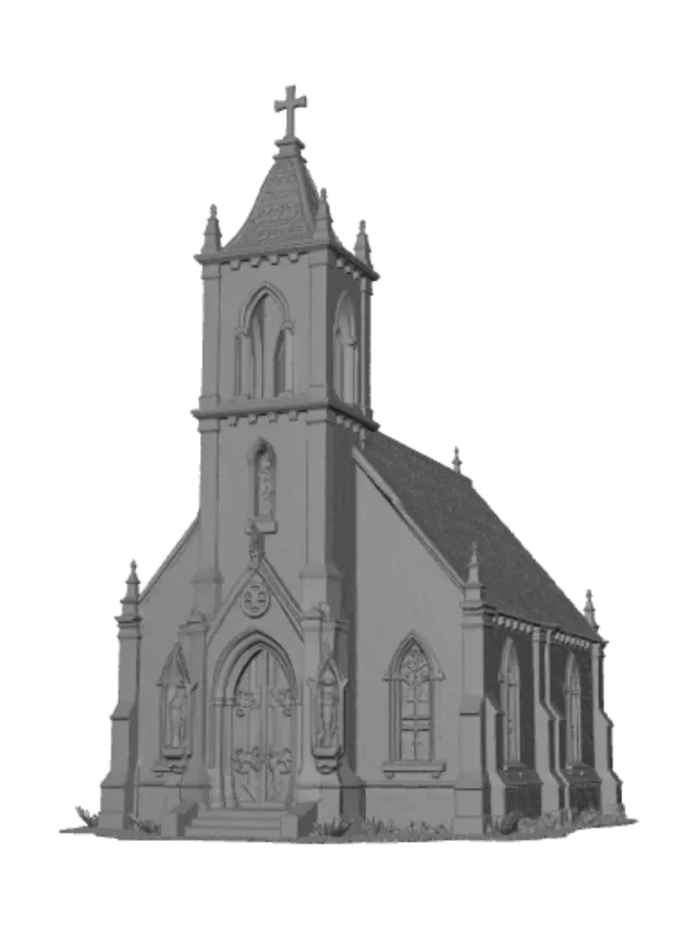 3D model for Gothic Stone Church