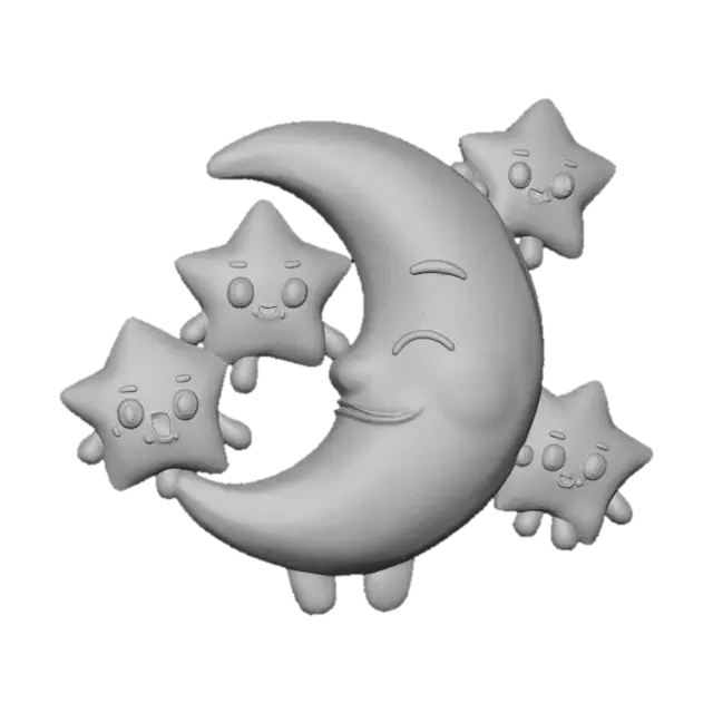 3D model for Moon and Star Friends