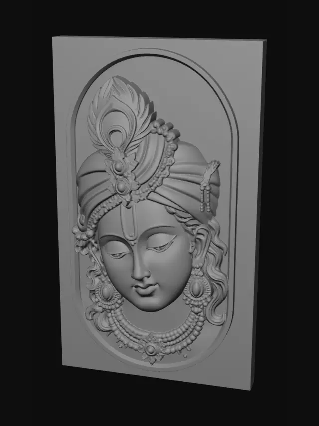 3D model for Serene Goddess in an Ornate Headdress