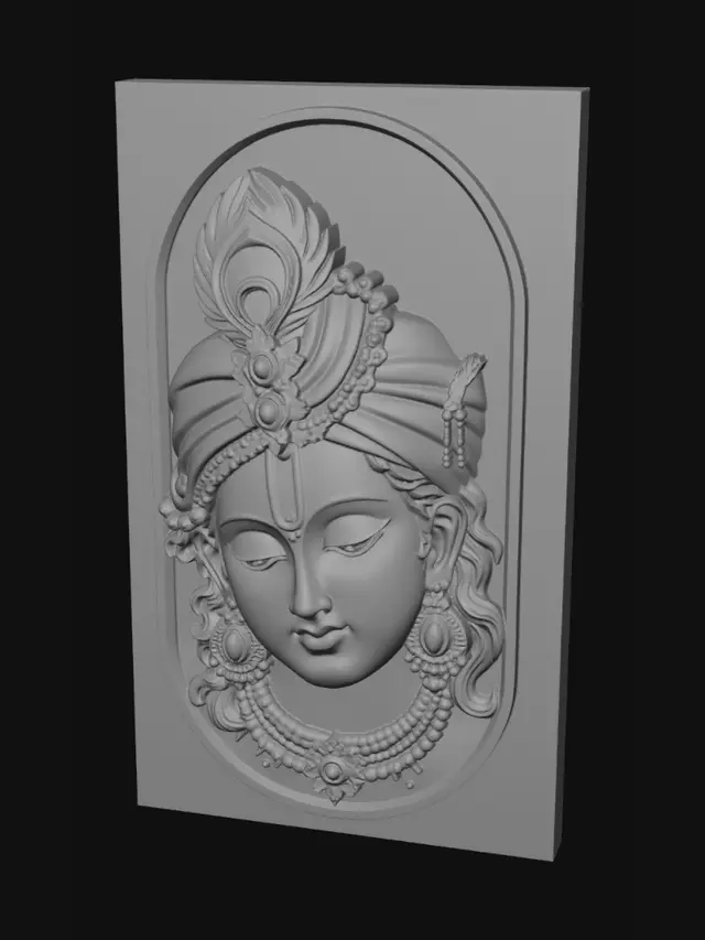 3D model for Serene Goddess in an Ornate Headdress