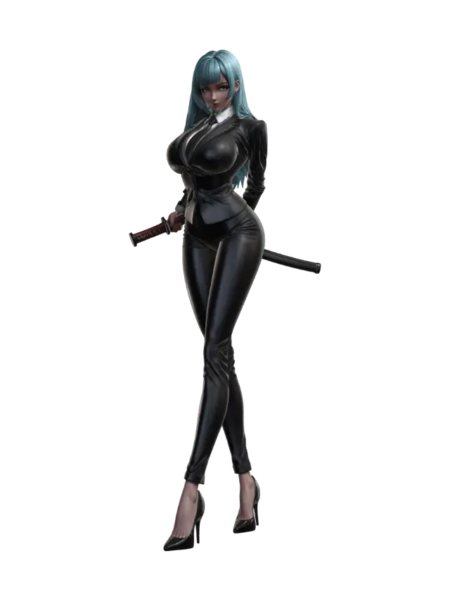 Cerulean Enforcer 3D model, vytvořený pomocí AI