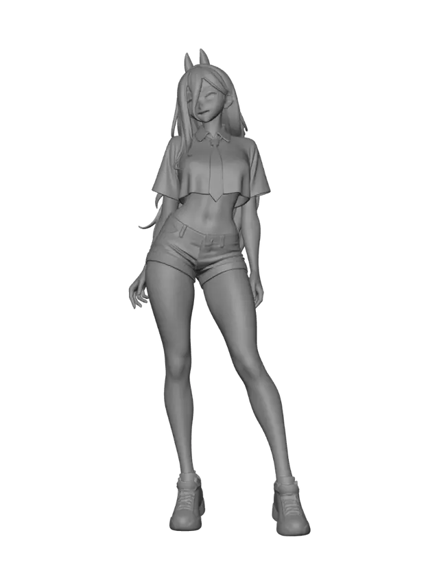 3D model for Devil Horns in a Casual Summer Outfit