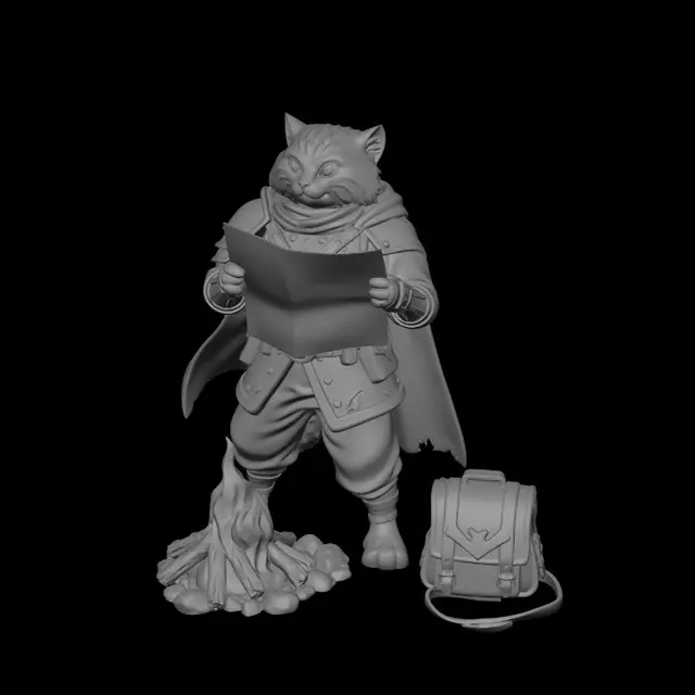3D model for The Cartographer Cat