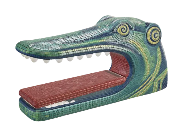 Chromatic Crocodile - Framed 3D model, vytvořený pomocí AI