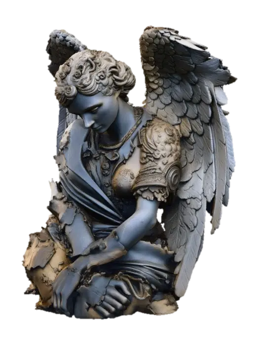 Angelic Contemplation - Heavenly 3D model, vytvořený pomocí AI