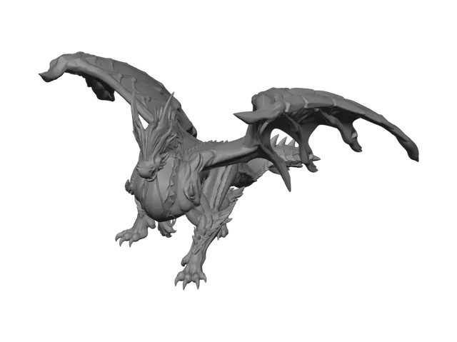 3D model for Crimson Spine Dragon