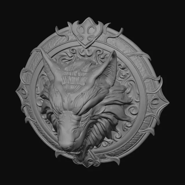 3D model for Iron Wolf Crest