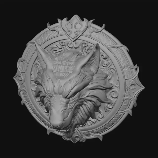 3D model for Iron Wolf Crest