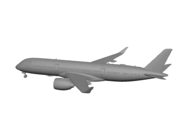 3D model for Japan Airlines on the tarmac