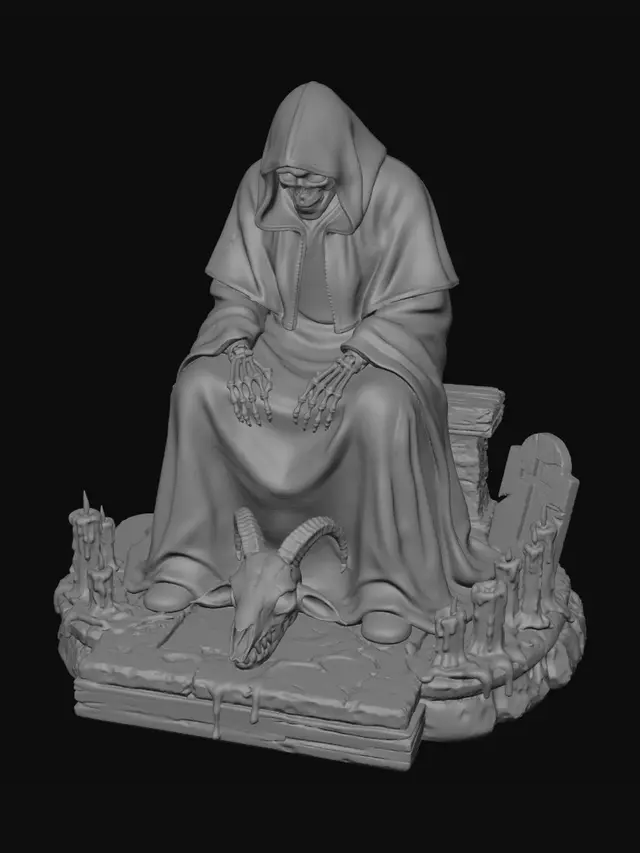 3D model for Grim Reaper on the Stone Altar