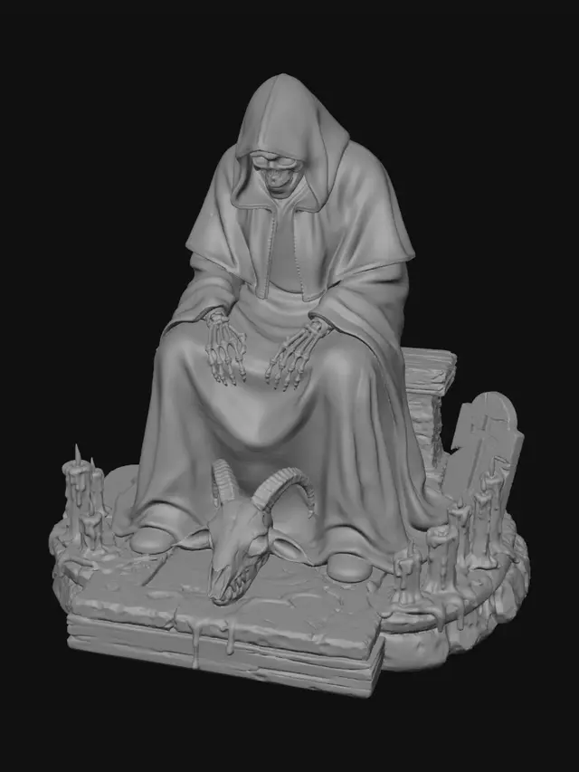 3D model for Grim Reaper on the Stone Altar