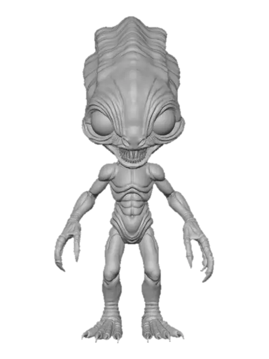 3D model for alien head scary