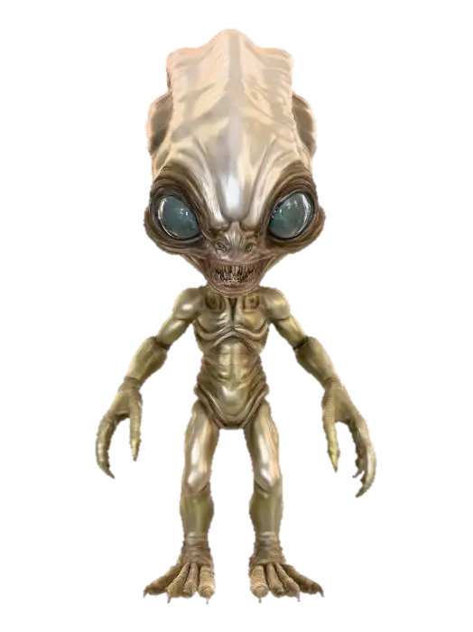 3D model for alien head scary