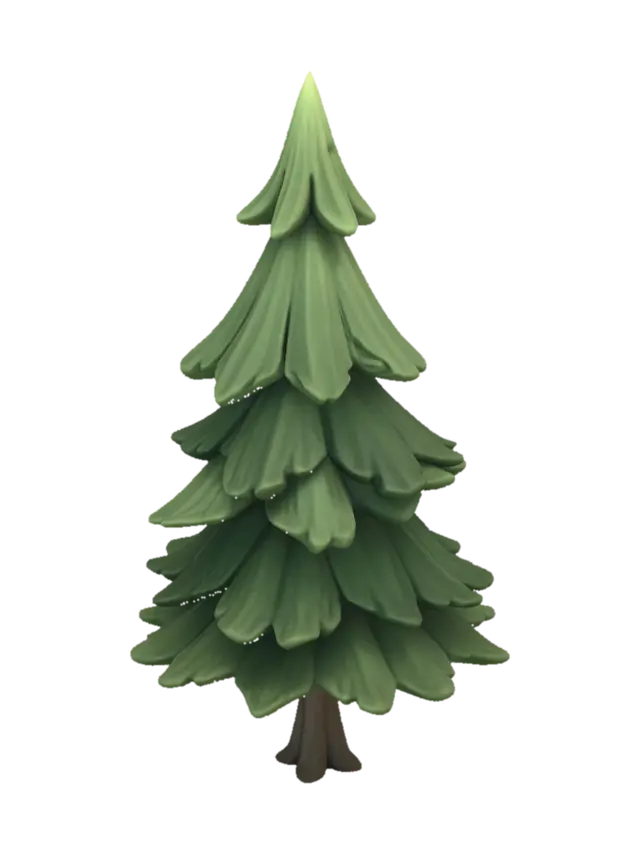 Moonlit Pine - Wind 3D model, vytvořený pomocí AI