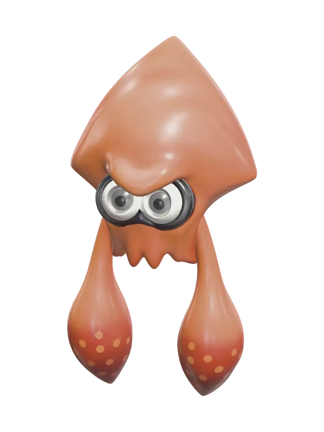 Ornate Splatoon Squid - Solids का AI द्वारा बनाया गया 3D मॉडल