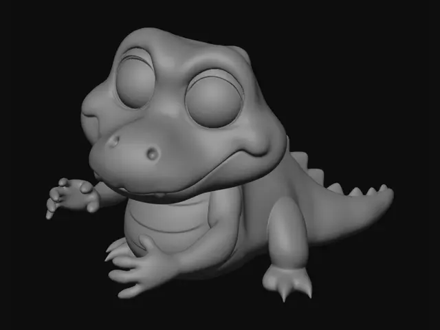 3D model for a cute little crocodile
