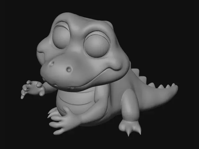 3D model for a cute little crocodile