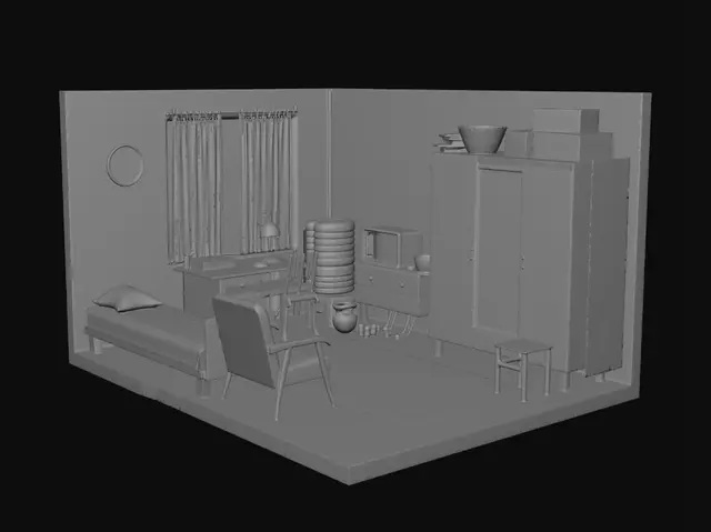 3D model for World Map Study Corner