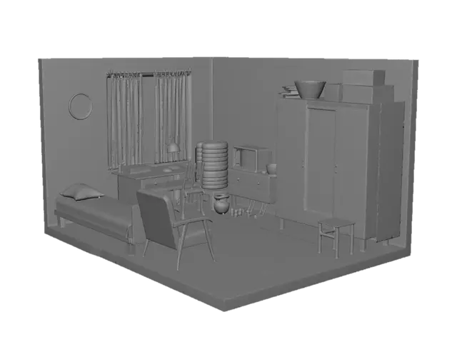 3D model for World Map Study Corner