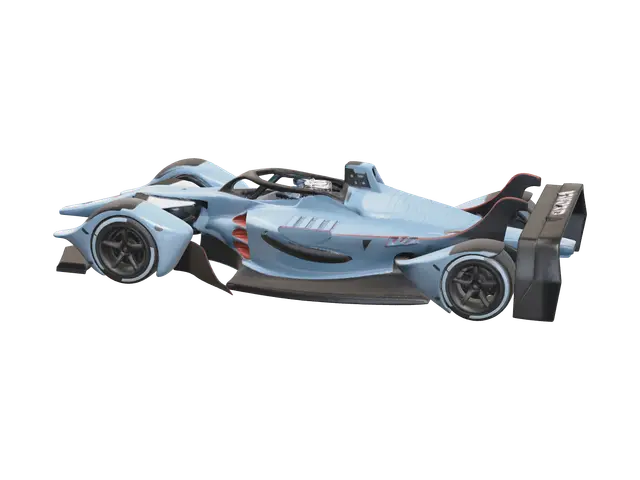 Weathered F1 Car - Bodywork 3D model, vytvořený pomocí AI