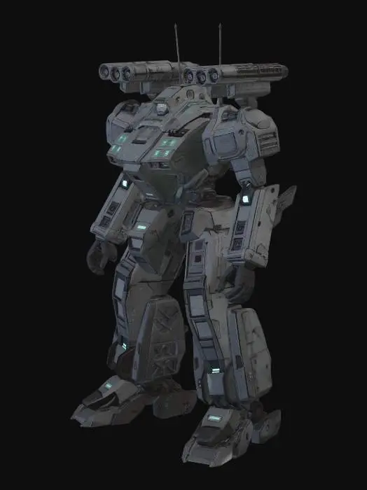 3D model for design large battle mech for  3d printing