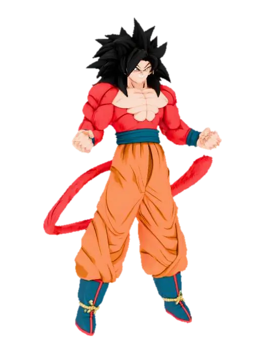 Super Saiyan 4 Warrior 3D model, vytvořený pomocí AI