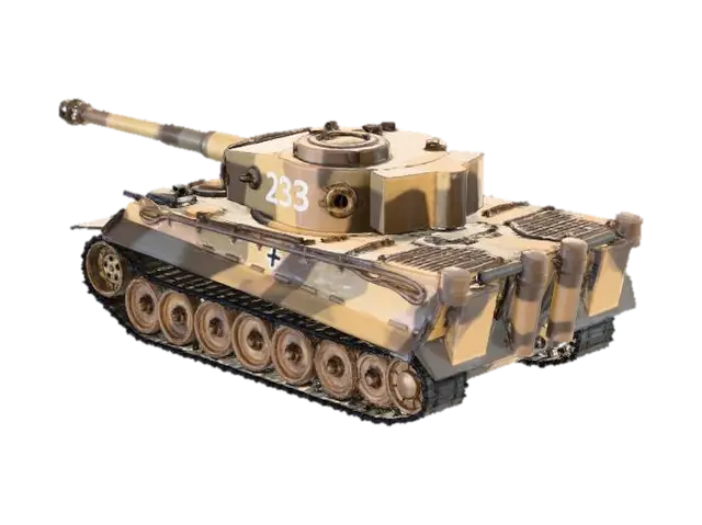 Tiger I Tank Illustration - 3dasset 3D model, vytvořený pomocí AI