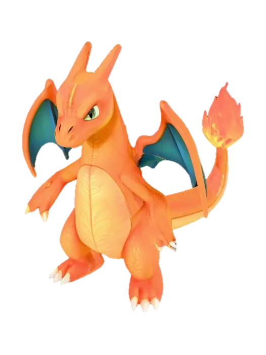 Charizard - Charmander 3D model, vytvořený pomocí AI