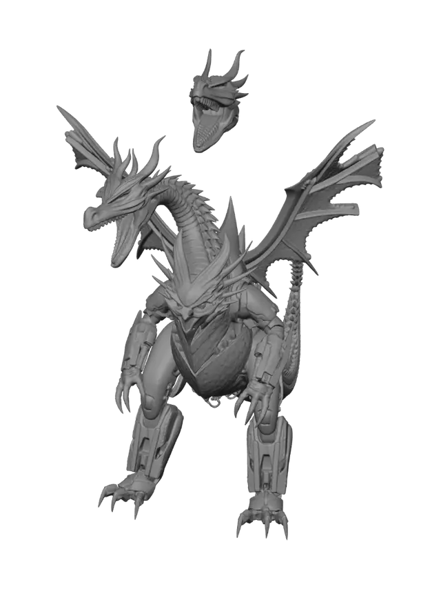 3D model for mecha king ghidorah