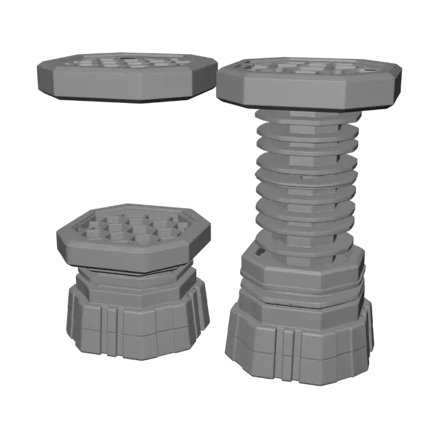3D model for Hex-Top Adjustable Height Pedestals