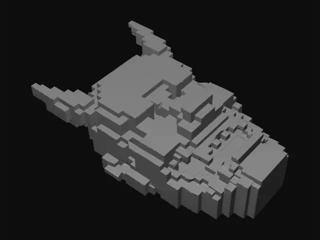 3D model for stwórz tradycyjną maskę japońską hanya w styli minecraft, maska bez mocowania na głowę, ale płasko ścięta od tyłu. stwórz samą maskę, bez scenerii