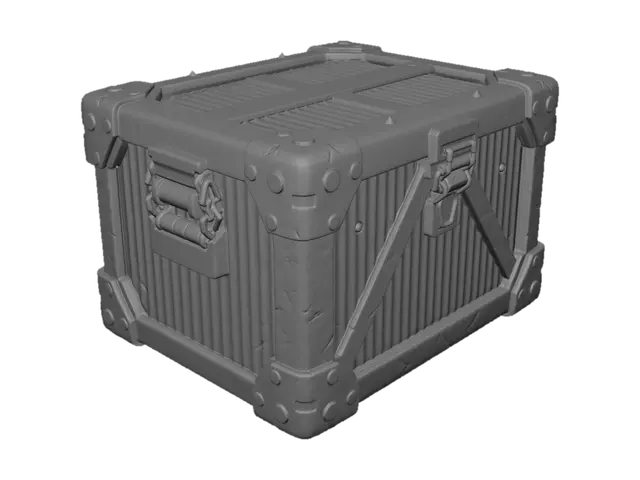 3D model for Weathered Camouflage Crate