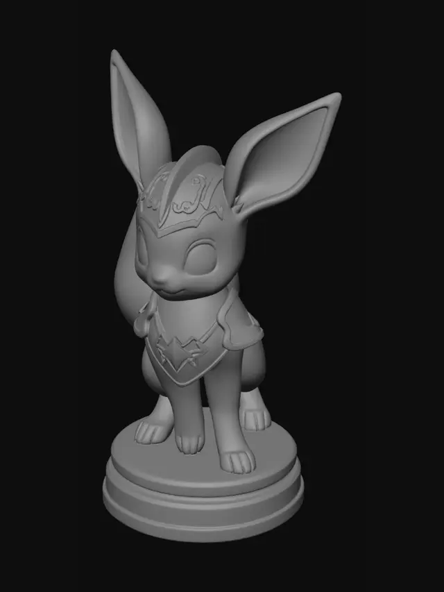 3D model for Eevee as a Pawn standing guard