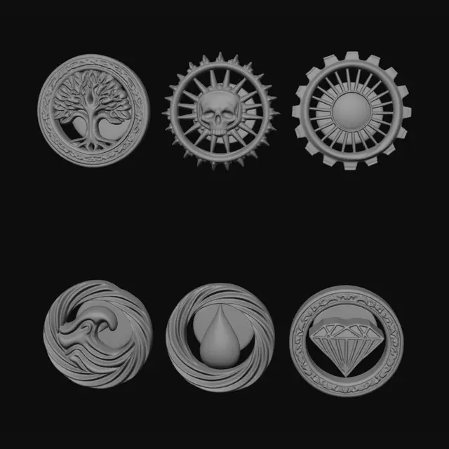 3D model for remove background and enhance the emblems for finer print