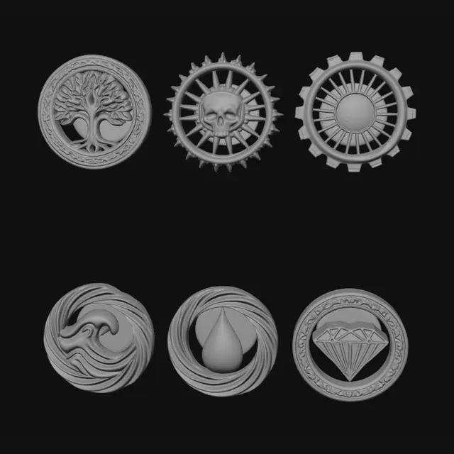 3D model for remove background and enhance the emblems for finer print