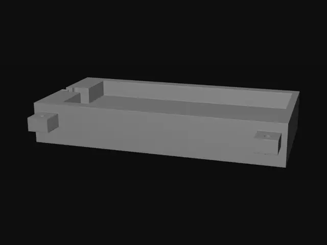 3D model for Black plastic mounting bracket