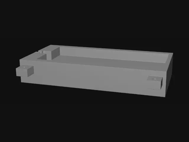 3D model for Black plastic mounting bracket
