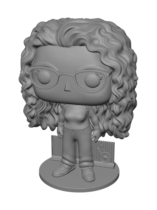 3D model for Curly-Haired Glasses Girl Funko Pop