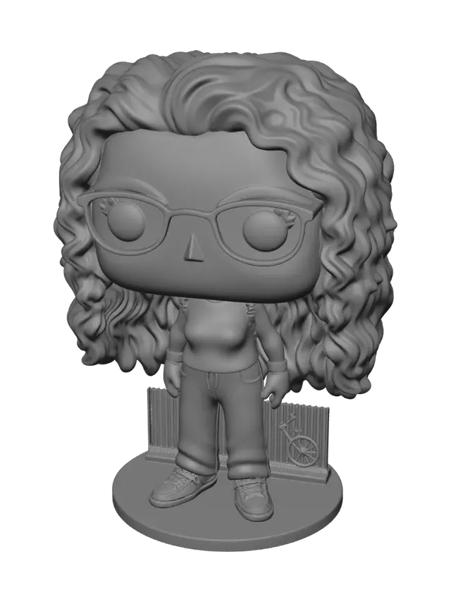 3D model for Curly-Haired Glasses Girl Funko Pop