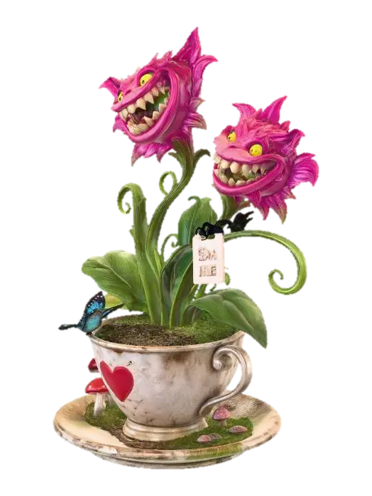 Modello 3D alce in wonderland flower - Fable, generato dall’IA