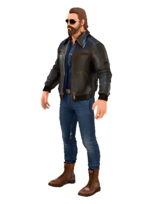 Motorcycle Maverick - Racer 3D model, vytvořený pomocí AI
